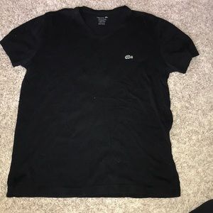 Black Lacoste V-Neck